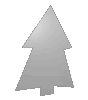 Hohlkammerplatte in Tannenbaum-Form konturgefräst <br>einseitig 4/0-farbig bedruckt